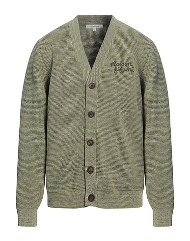 MAISON KITSUNÉ Cardigan Military green 100% Cotton
