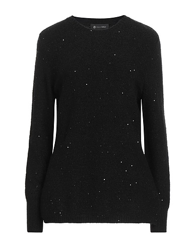 GIULIA VALLI Jumper Black 64% Acrylic, 21% Polyamide, 8% Polyester, 4% Metallic fiber, 3% Elastane
