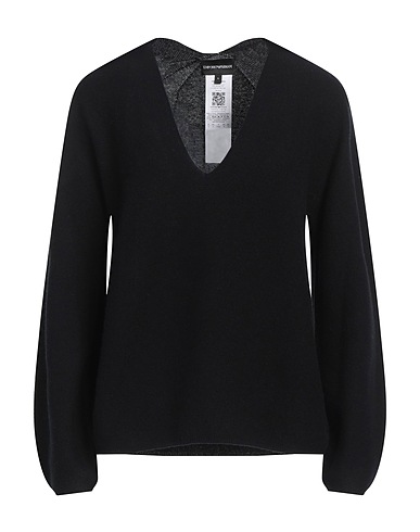 EMPORIO ARMANI Pullover Nero 90% Lana Vergine, 10% Cachemire