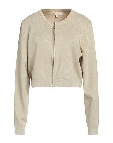 MICHAEL MICHAEL KORS Cardigan Sand 71% Recycled viscose, 12% Metallic fiber, 10% Nylon, 6% Polyester, 1% Elastane