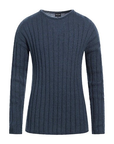 GIORGIO ARMANI Jumper Slate blue 58% Mohair wool, 32% Polyamide, 10% Wool