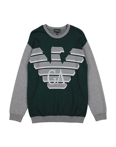 EMPORIO ARMANI Pullover Verde scuro 50% Acrilico, 50% Lana Vergine