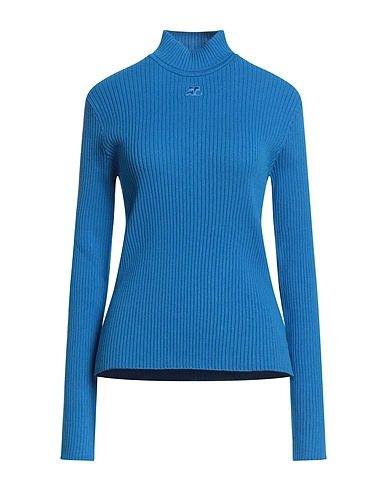 COURRÈGES Rollkragenpullover Hellblau 70% Viskose, 30% Polyester