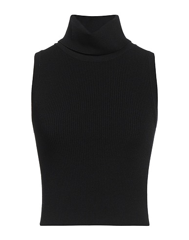 MICHAEL MICHAEL KORS Polo neck Black 71% Recycled viscose, 16% Polyester, 12% Nylon, 1% Elastane