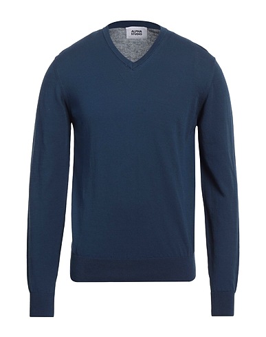 ALPHA STUDIO Pullover Bleu marine 100% Coton