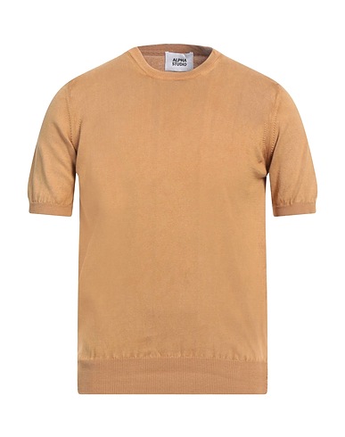 ALPHA STUDIO Jumper Camel 100% Cotton