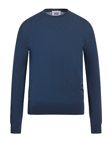 ALPHA STUDIO Jumper Navy blue 100% Cotton