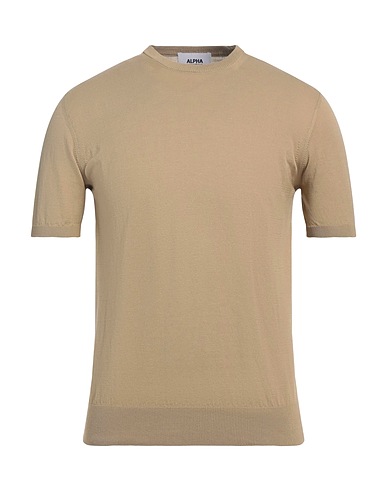ALPHA STUDIO Pullover Khaki 100% Cotone