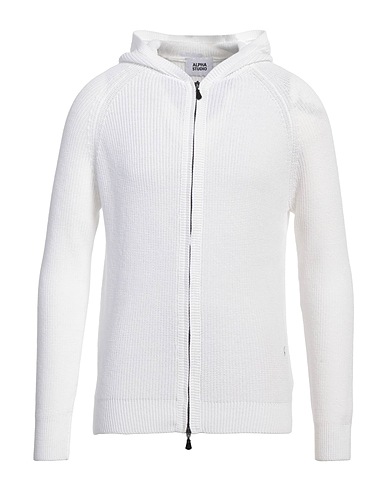 ALPHA STUDIO Cardigan White 100% Cotton
