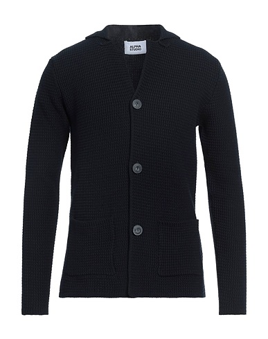 ALPHA STUDIO Cardigan Midnight blue 100% Cotton