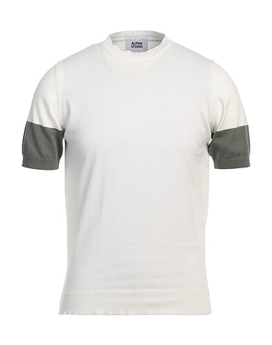 ALPHA STUDIO Jumper White 100% Cotton