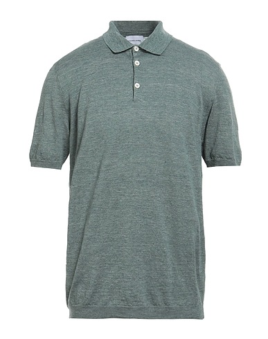 SCAGLIONE Pullover Verde militare 77% Lino, 23% Cotone