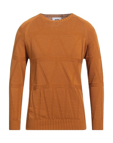 ALPHA STUDIO Jumper Camel 100% Cotton