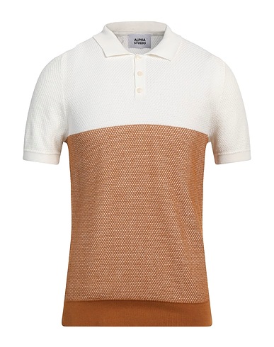 ALPHA STUDIO Jumper Camel 100% Cotton
