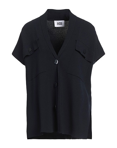 ALPHA STUDIO Strickjacke Schwarz 65% Viskose, 35% Nylon