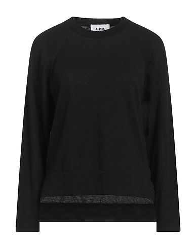 ALPHA STUDIO Jumper Black 100% Cotton