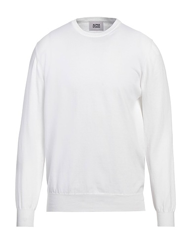 ALPHA STUDIO Jumper White 100% Cotton