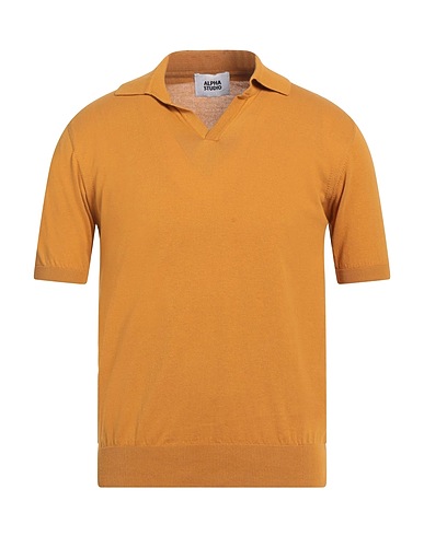 ALPHA STUDIO Pullover Giallo ocra 100% Cotone