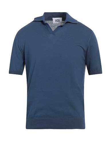 ALPHA STUDIO Sweater Navy 100% Cotton