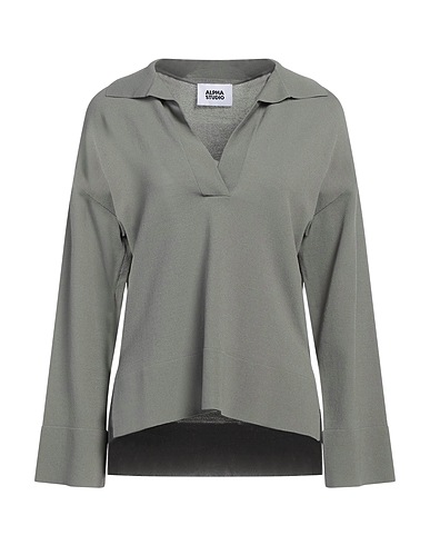 ALPHA STUDIO Jumper Sage green 65% Viscose, 35% Nylon
