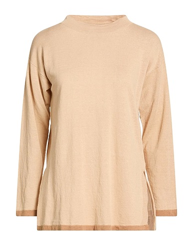 ALPHA STUDIO Sweater BEIGE 75% Linen, 25% Cotton
