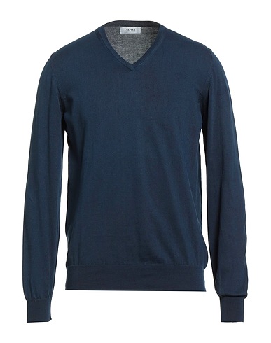 ALPHA STUDIO Sweater Navy 100% Cotton