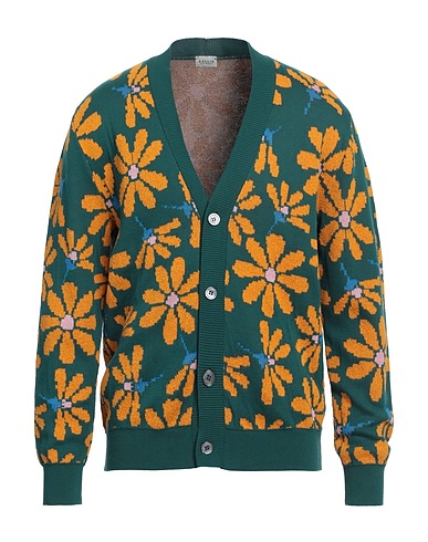 GALLIA Cardigan Dark green 90% Cotton, 10% Polyamide