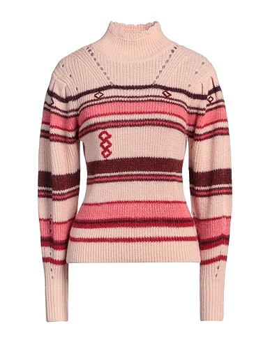 MARANT ÉTOILE Polo neck Light pink 54% Alpaca wool, 30% Wool, 8% Linen, 7% Polyester, 1% Polyamide