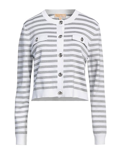 MICHAEL MICHAEL KORS Cardigan White 68% Recycled viscose, 18% Nylon, 6% Metallic fiber, 6% Polyester, 2% Elastane