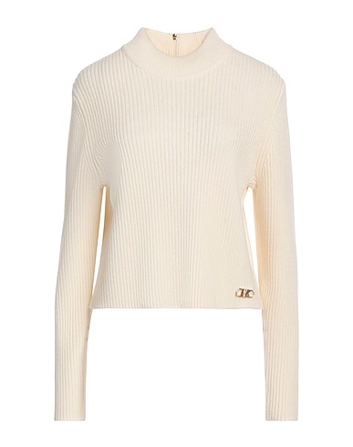 MICHAEL MICHAEL KORS Polo neck Ivory 88% Merino Wool, 6% Nylon, 5% Cashmere, 1% Elastane