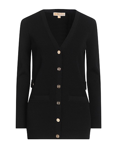MICHAEL MICHAEL KORS Cardigan Black 69% Recycled viscose, 16% Polyester, 13% Nylon, 2% Elastane
