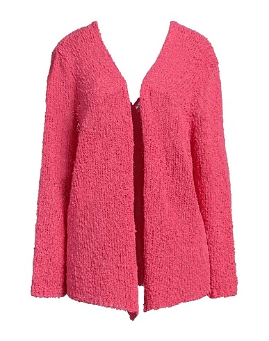 SOLOTRE Cardigan Fuchsia 82% Cotton, 18% Polyamide