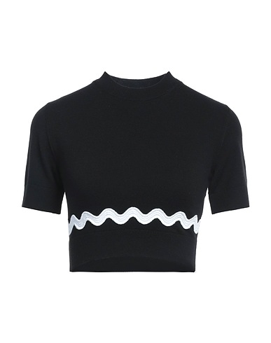 PATOU Sweater Black 82% Merino Wool, 18% Polyamide, Polyester