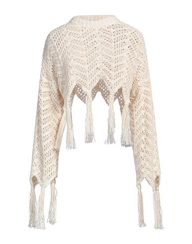 ALANUI Jumper Ivory 73% Cotton, 14% Linen, 13% Polyamide
