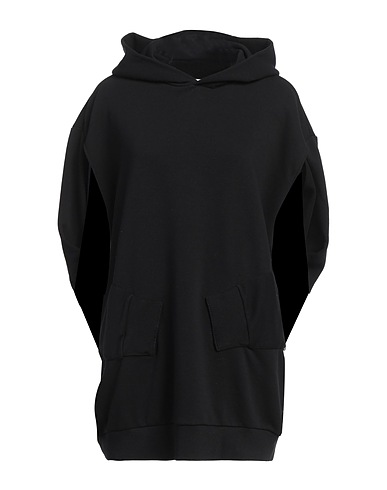 MM6 MAISON MARGIELA Hooded track jacket  Black 67% Cotton, 33% Polyester