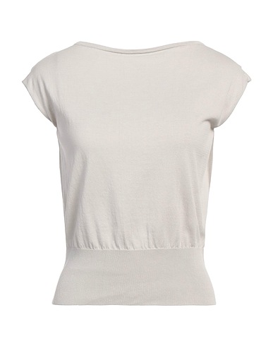 ALPHA STUDIO ニットベスト ライトグレー コットン 100%