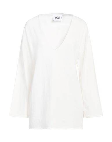 ALPHA STUDIO Jumper White 100% Cotton