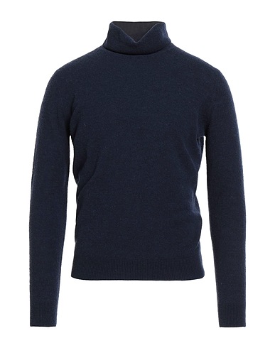 KANGRA Jumper with zip Navy blue 65% Wool, 35% Polyamide