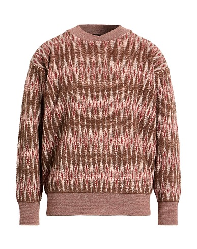 EMPORIO ARMANI Jumper Chocolate brown 36% Mohair wool, 33% Polyamide, 28% Alpaca wool, 3% Wool