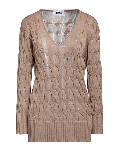 ALPHA STUDIO Sweater Khaki 83% Viscose, 17% Polyester