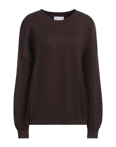 GAëLLE Paris Sweater Chocolate brown 52% Viscose, 26% Polyester, 22% Polyamide