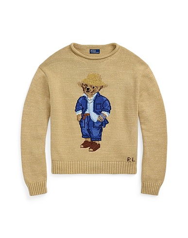 POLO RALPH LAUREN Jersey POLO BEAR ROLLNECK SWEATER
 Beige 100% Algodón