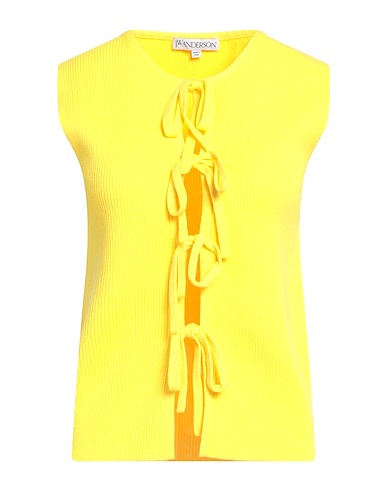 JW ANDERSON Cardigan Yellow 50% Cotton, 43% Polyester, 6% Polyamide, 1% Elastane