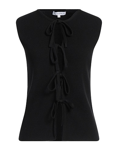 JW ANDERSON Cardigan Black 50% Cotton, 43% Polyester, 6% Polyamide, 1% Elastane