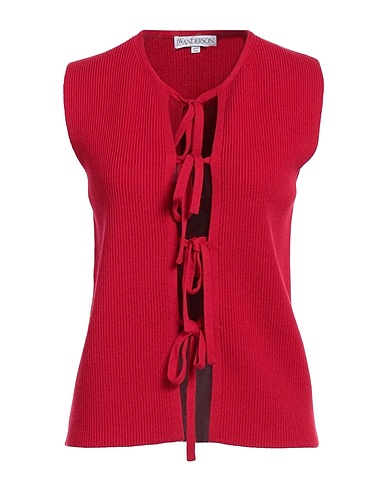 JW ANDERSON Cardigan Rosso 50% Cotone, 43% Poliestere, 6% Poliammide, 1% Elastan