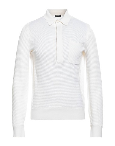 ZEGNA Jumper Ivory 53% Cotton, 47% Silk