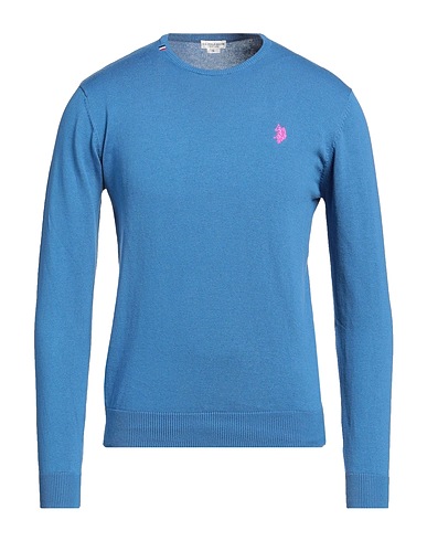 U.S.POLO ASSN. Pullover Azzurro 100% Cotone