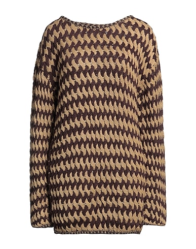 ISA BOULDER Jumper Dark brown 100% Acrylic