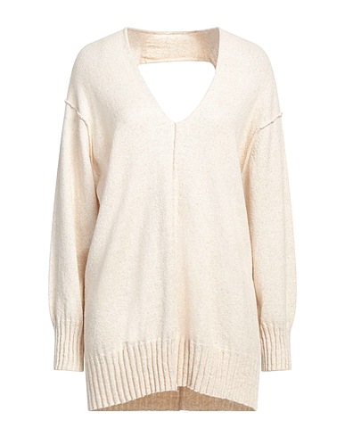 ISABEL BENENATO Jumper Ivory 67% Cotton, 20% Linen, 13% Polyester