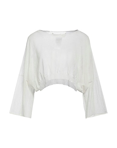 ISABEL BENENATO Jumper Ivory 82% Cotton, 18% Polyamide